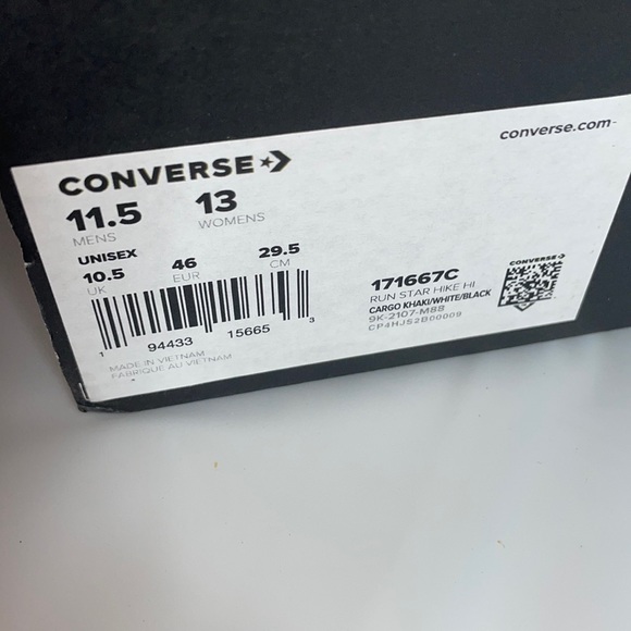 Converse Run Star Hike High
Cargo Khaki, new, size 11.5, very comfy, last one! - Picture 2 of 11